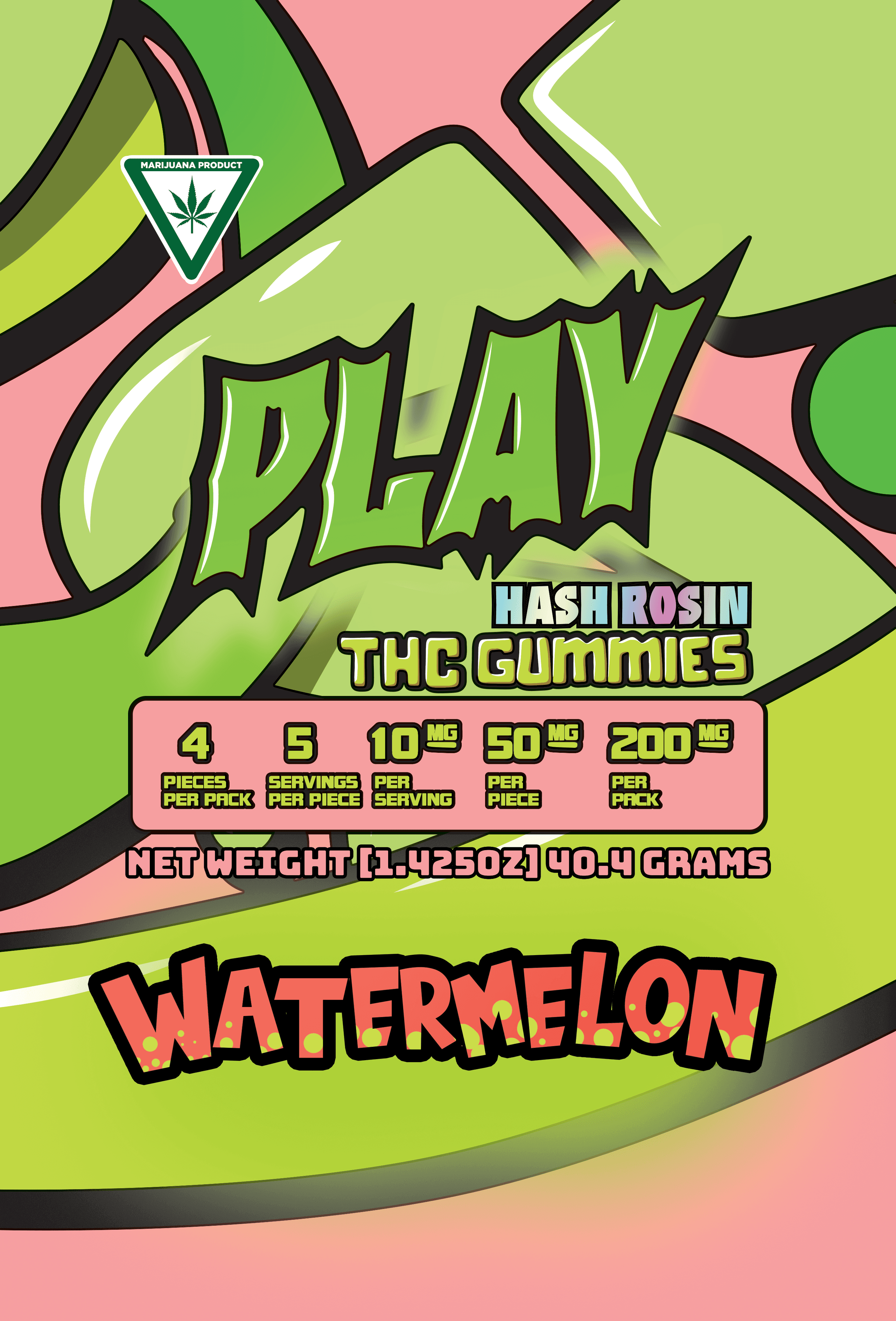 Play Cannabis Watermelon edible