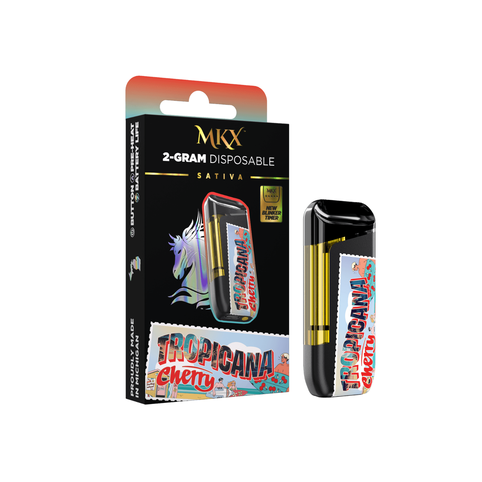 MKX Oil Co. 2g MKX Disposable - Tropicana Cherry 2g Disposable - Sativa vape cartridge