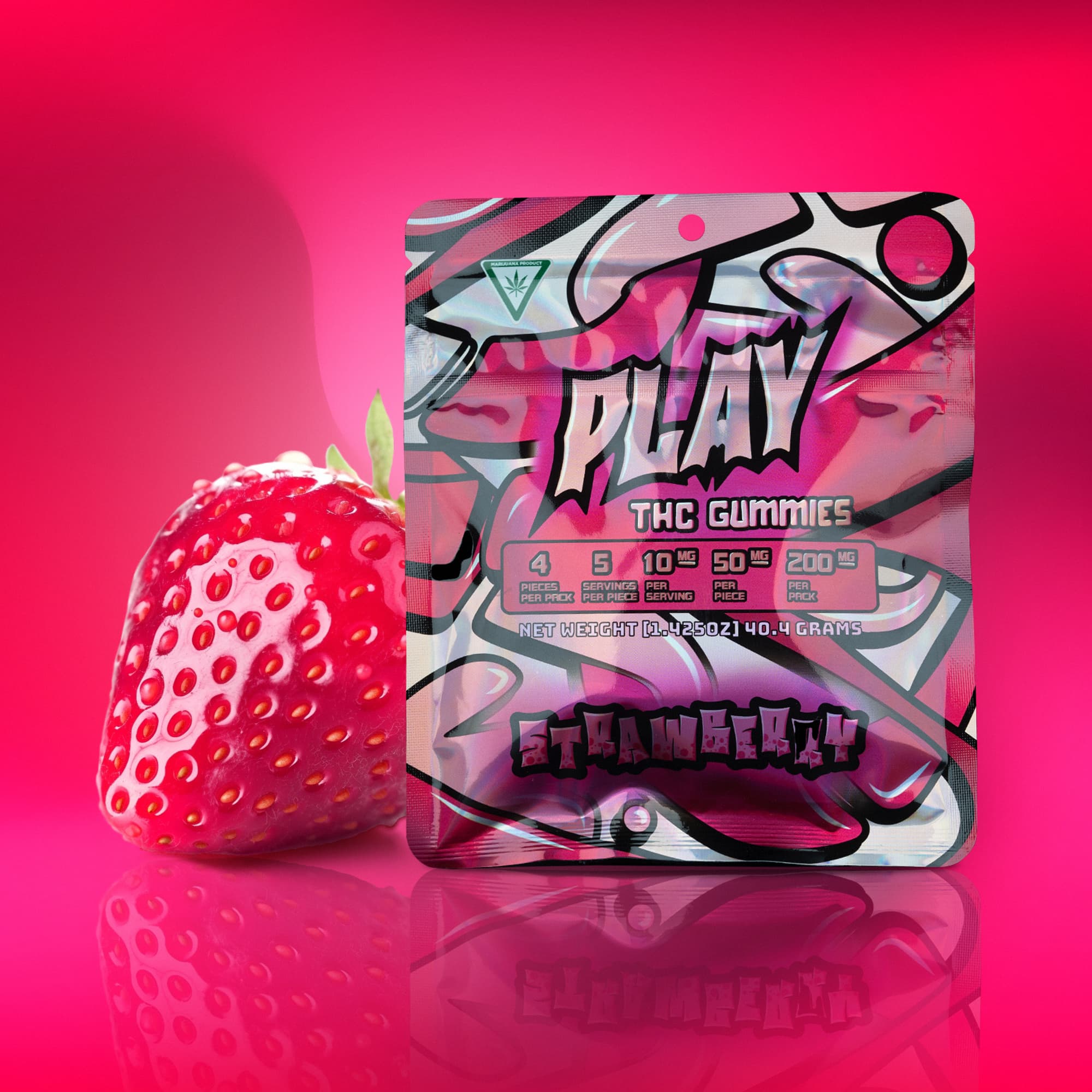 Play Cannabis Strawberry edible
