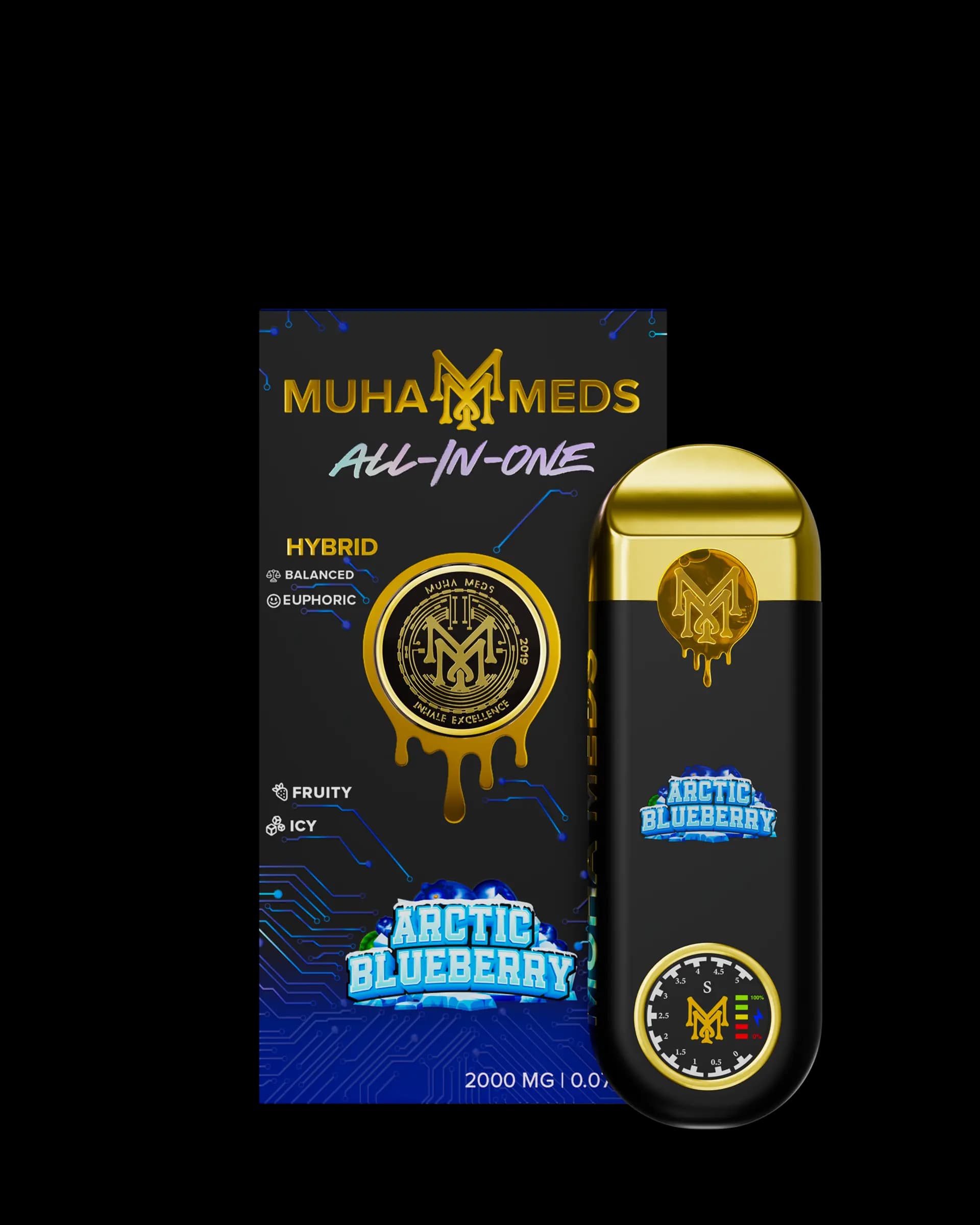 Muha Meds Arctic Blueberry vape cartridge