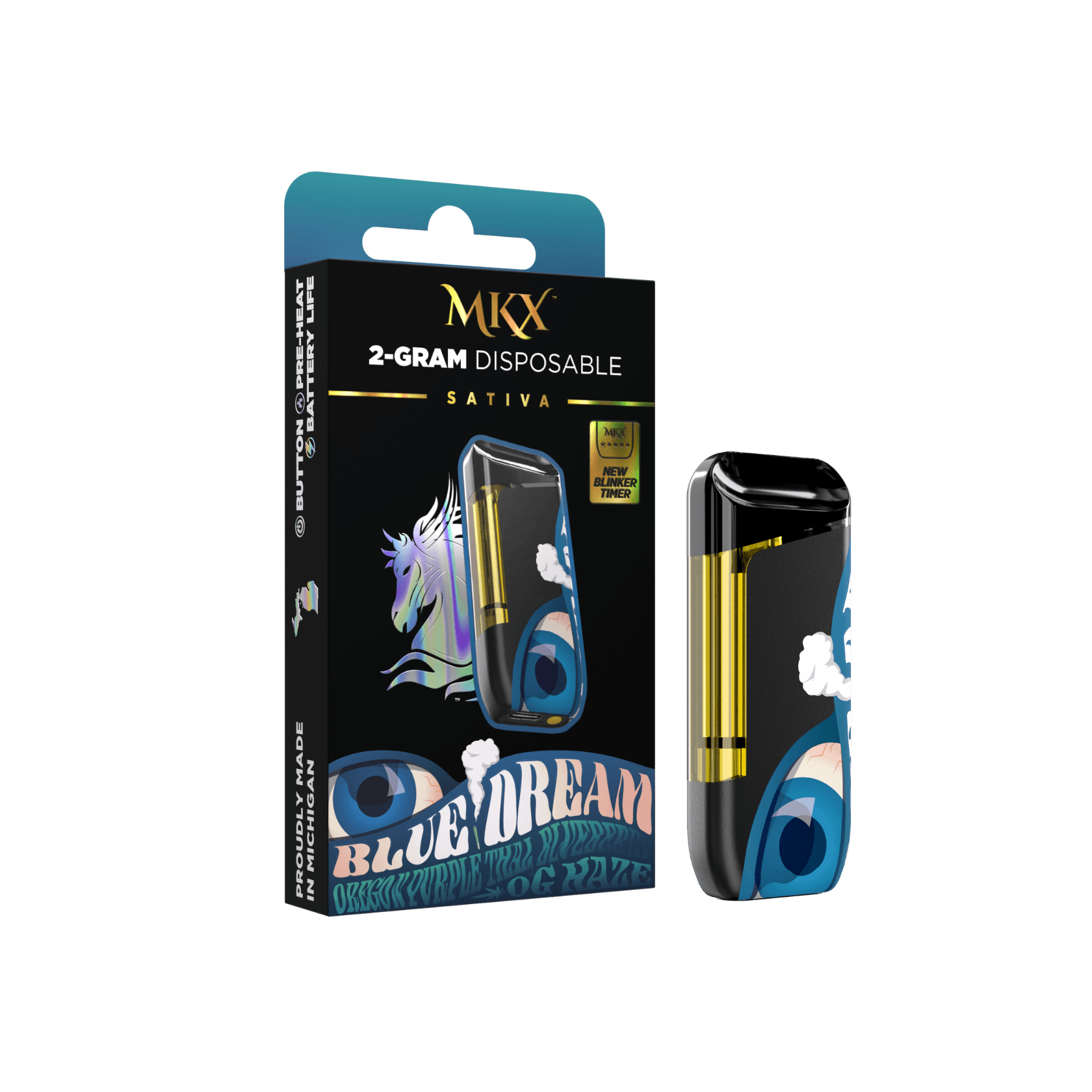 MKX Oil Co. 2g MKX Disposable - Blue Dream 2g Disposable - Sativa vape cartridge