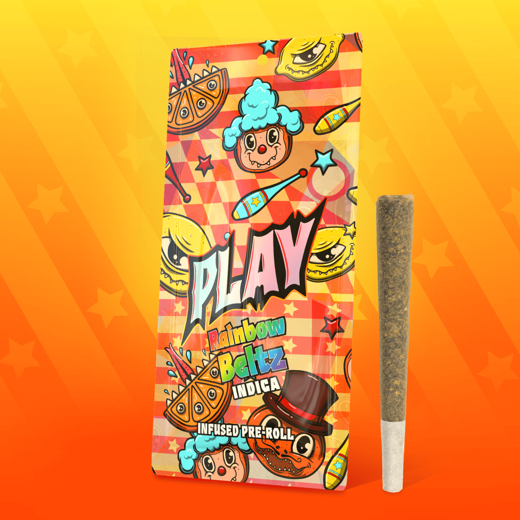 Play Cannabis Rainbow Beltz pre-roll