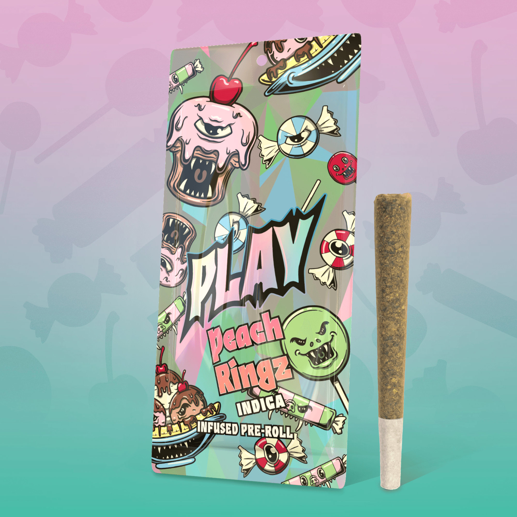 Play Cannabis Peach Ringz pre-roll