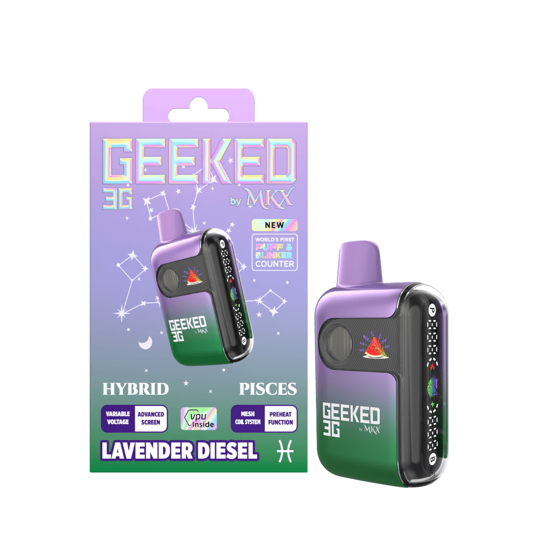 MKX Oil Co. Geeked By MKX - 3g Disposable - Lavender Diesel - Hybrid vape cartridge