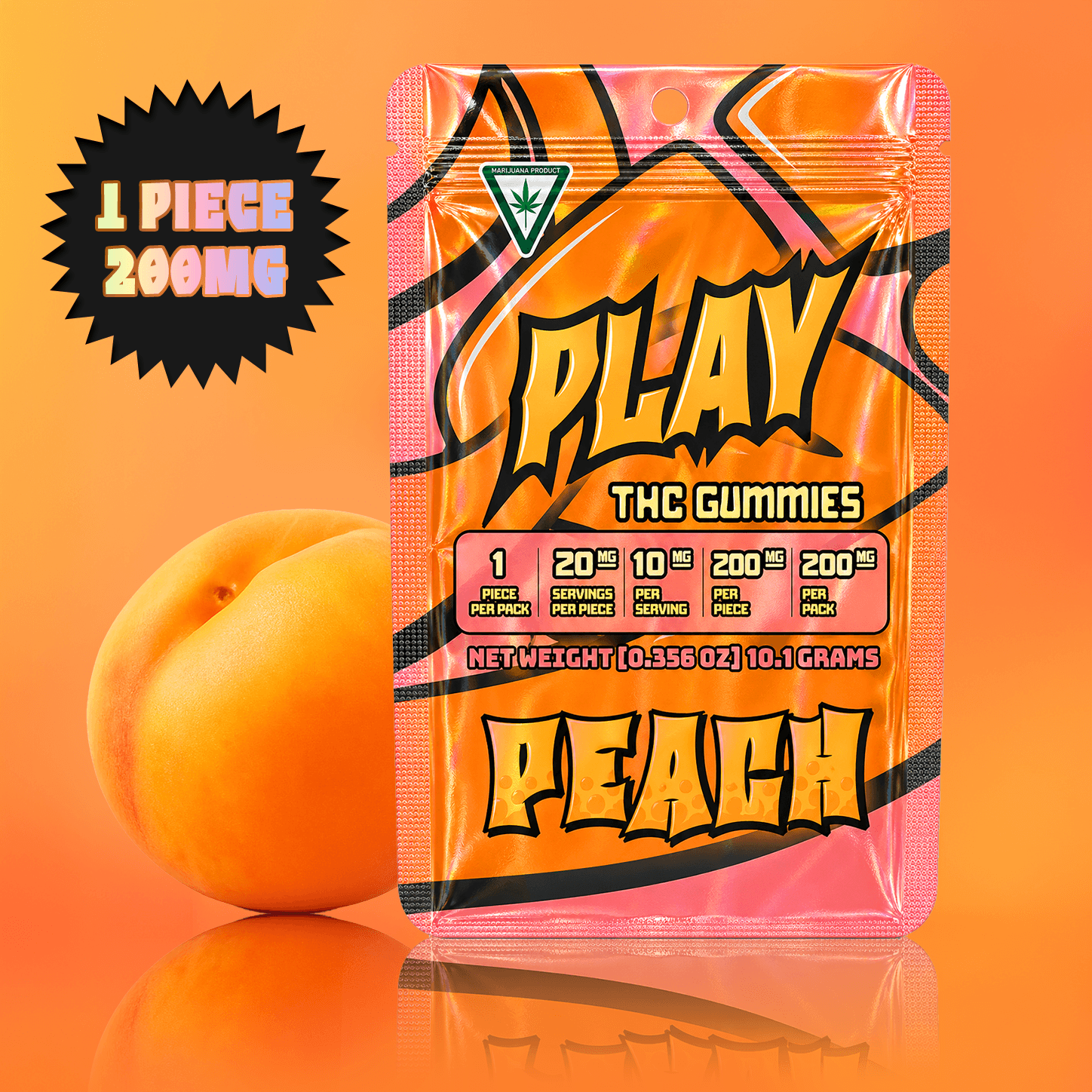 Play Cannabis Peach edible