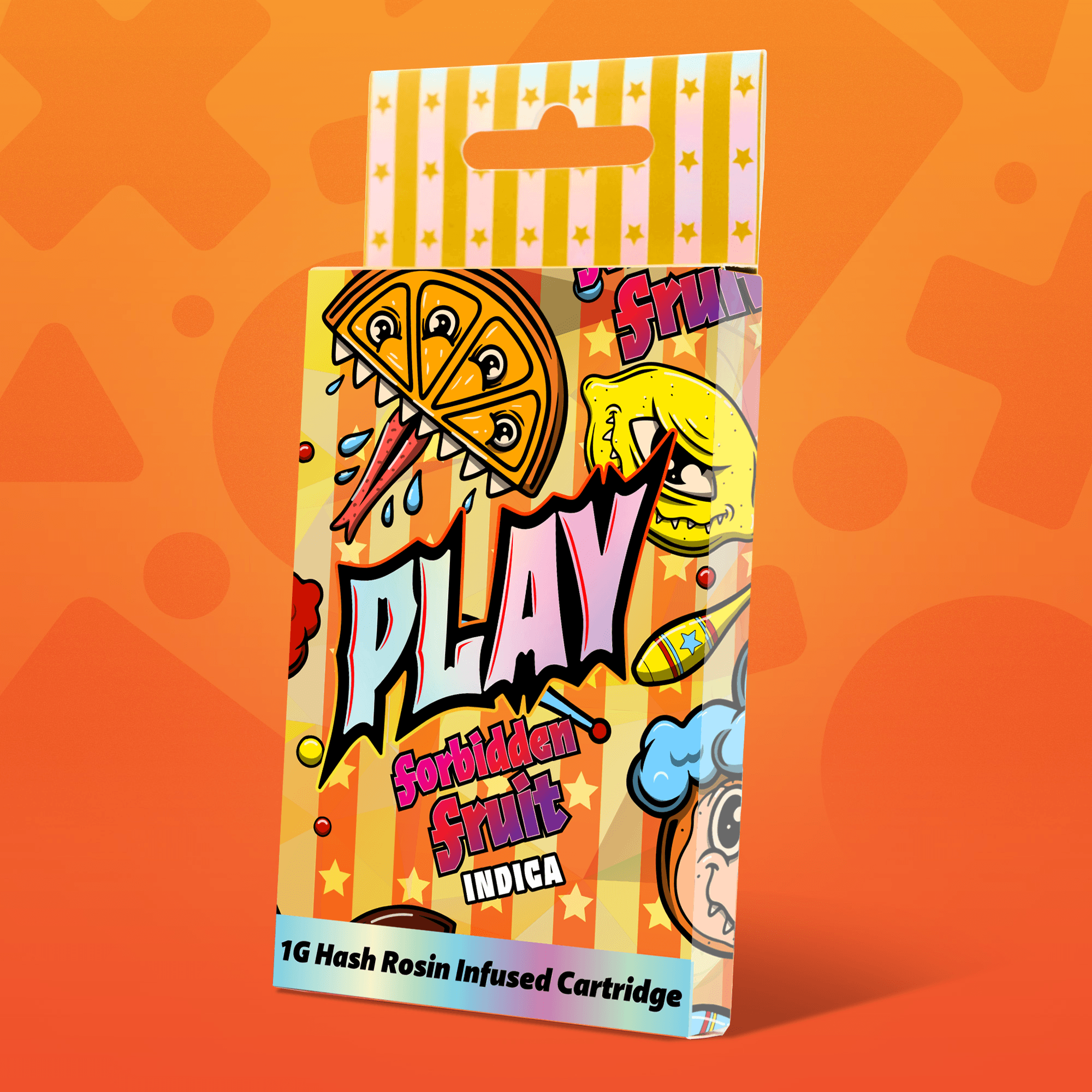 Play Cannabis Forbidden Fruit Rosin Infused Distillate vape cartridge