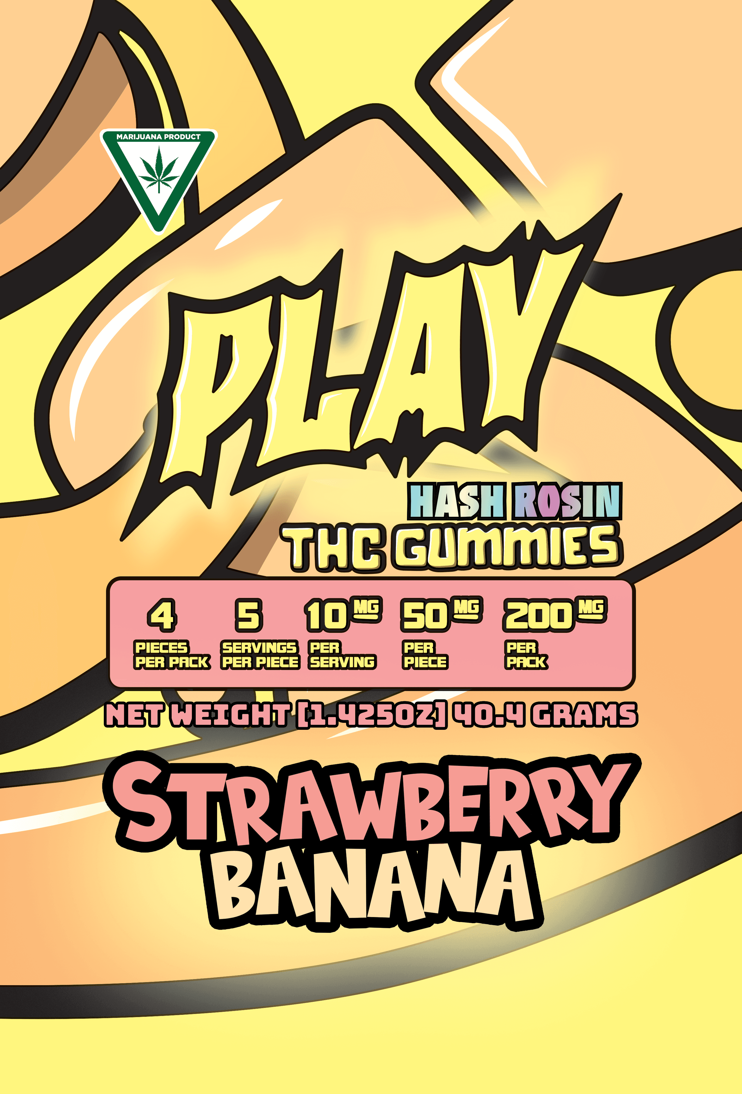 Play Cannabis Strawberry Banana edible