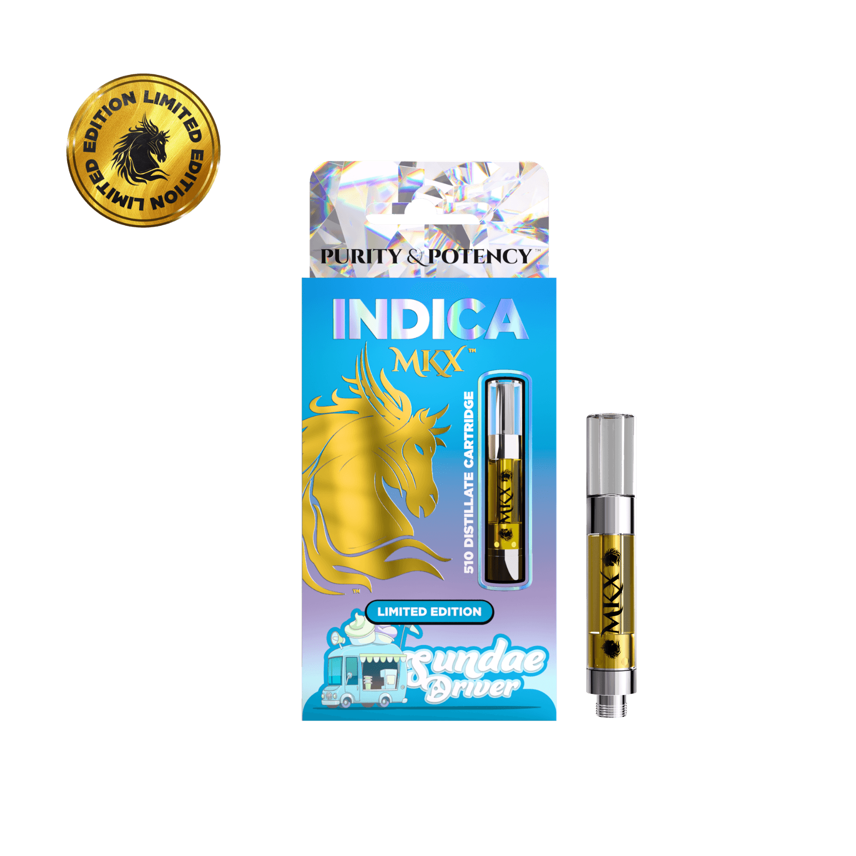 MKX Oil Co. MKX 1 Gram 510 Thread Carts *LIMITED EDITION* Sundae Driver - Indica vape cartridge