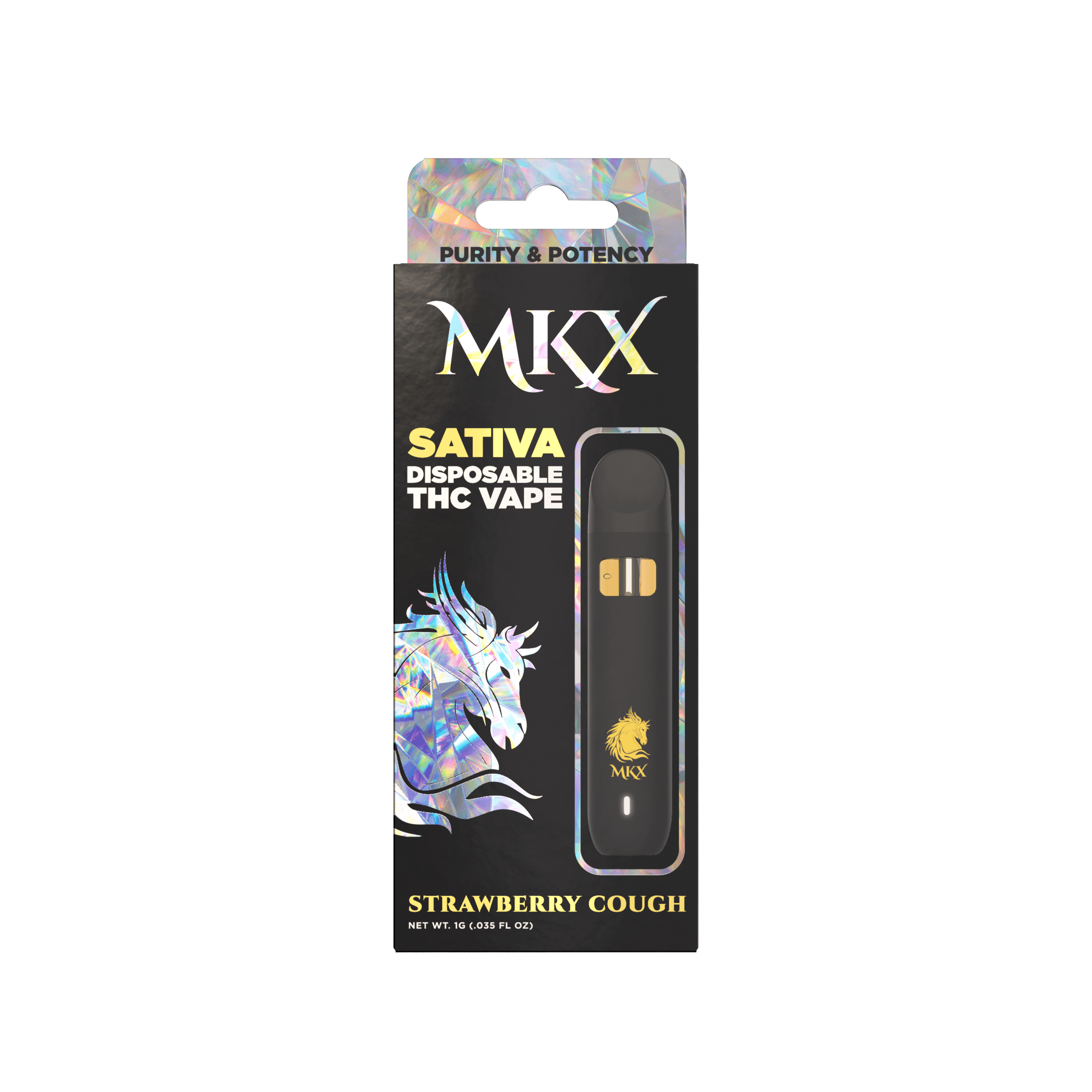 MKX Oil Co. 1g MKX Disposable - Strawberry Cough Disposable - Sativa vape cartridge