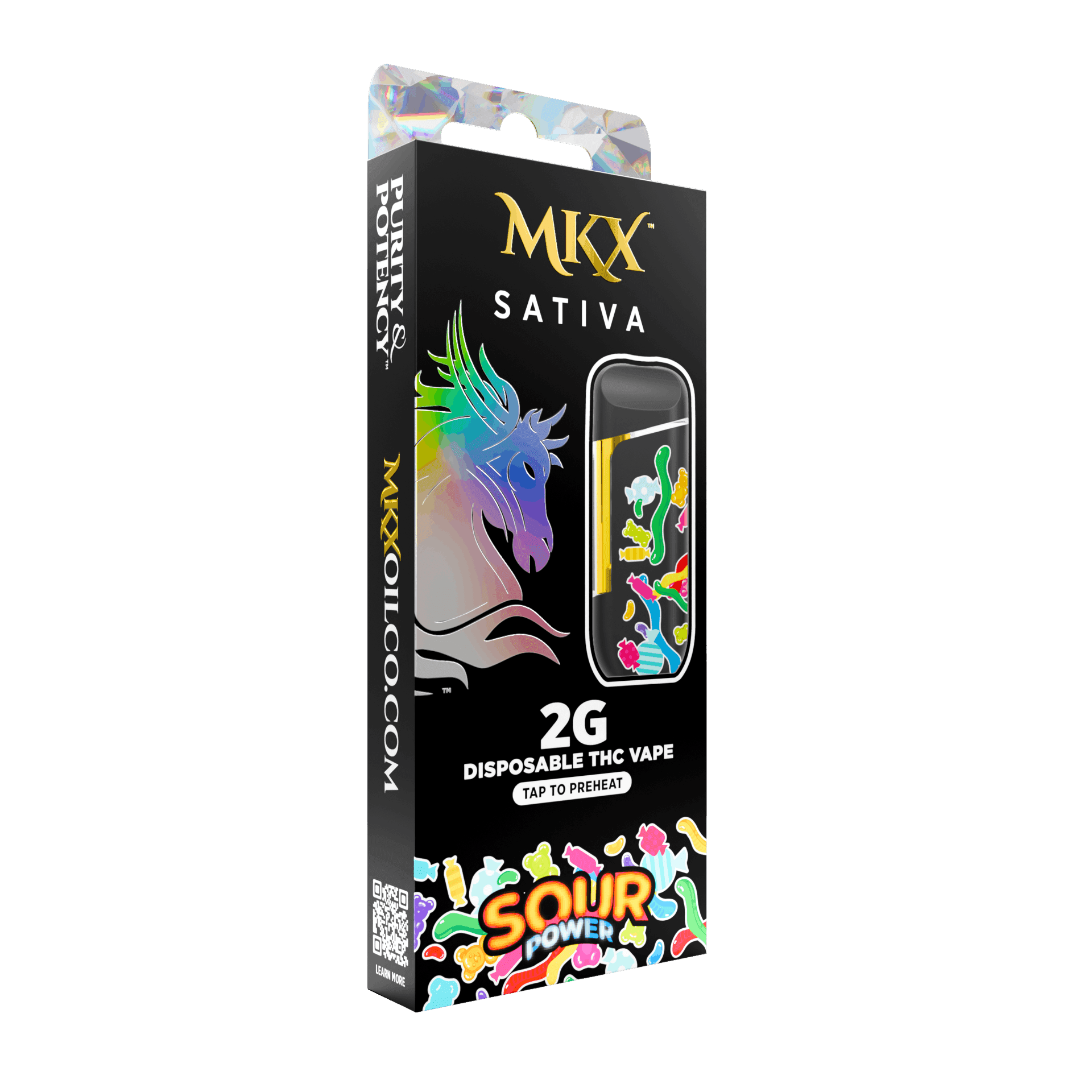 MKX Oil Co. 2g MKX Disposable - Sour Power 2g Disposable - Sativa vape cartridge