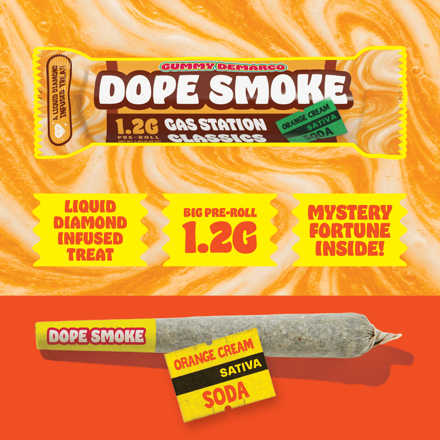 Gummy Demarco Orange Cream Soda pre-roll