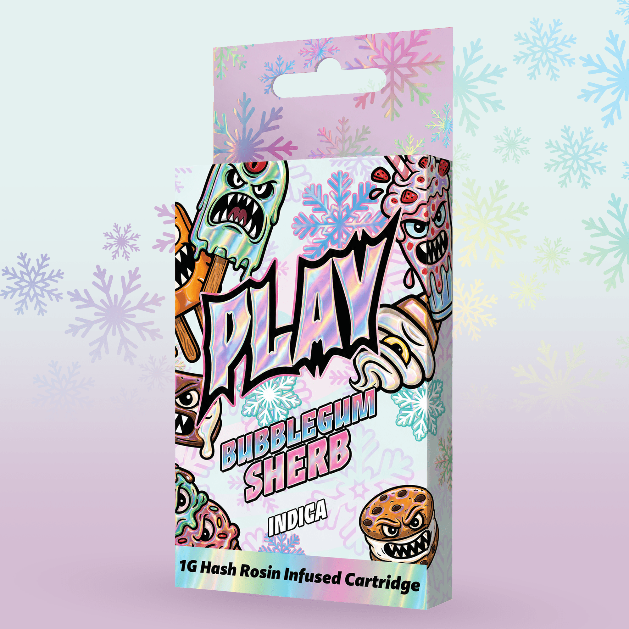 Play Cannabis Bubblegum Sherb Rosin Infused Distillate vape cartridge