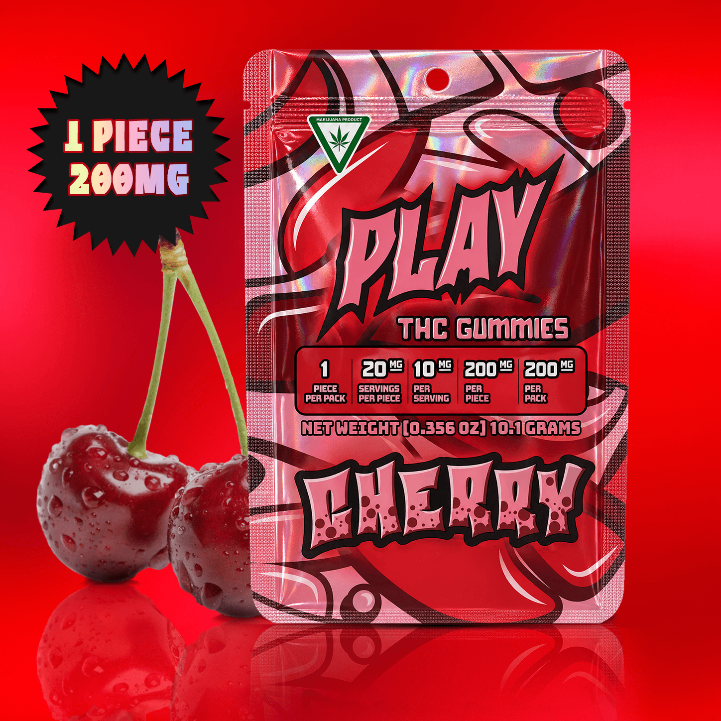 Play Cannabis Cherry edible