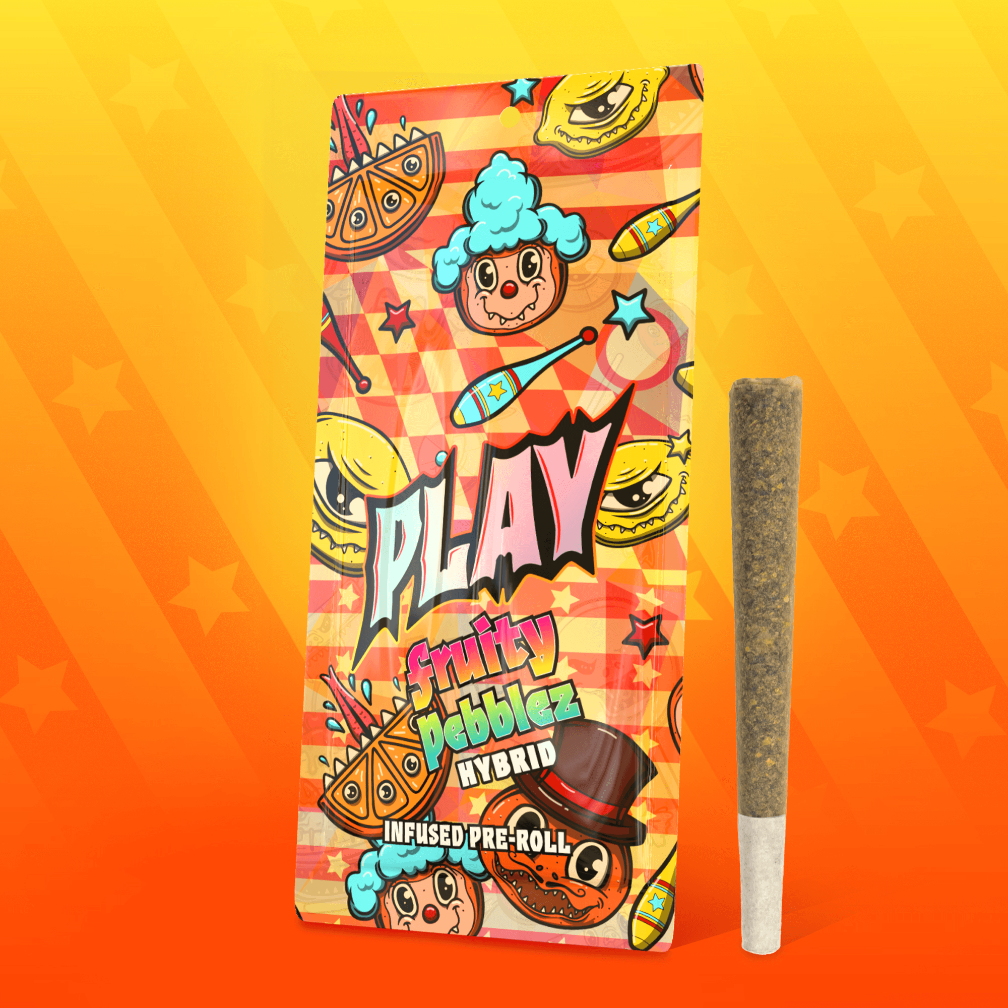 Play Cannabis Fruity Pebblez pre-roll