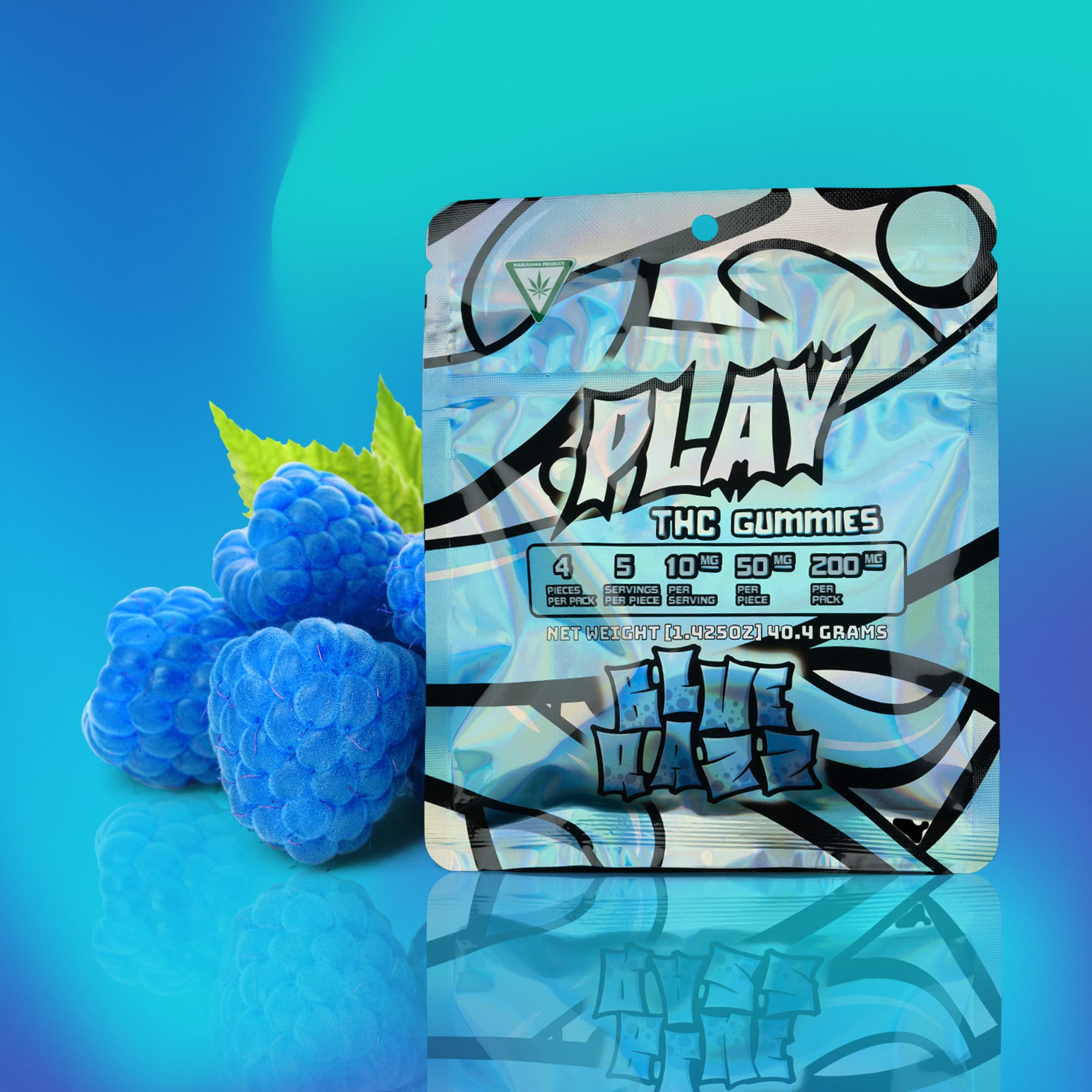 Play Cannabis Blue Razz edible
