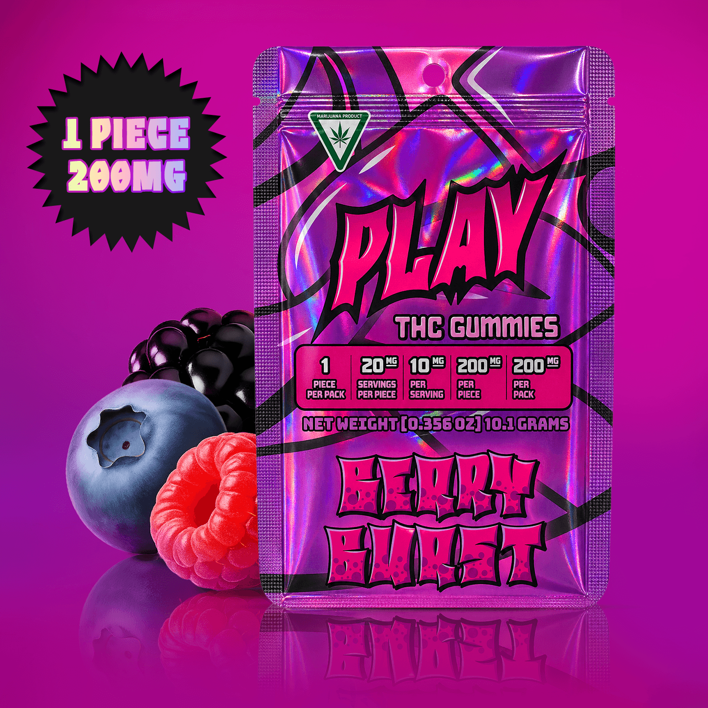 Play Cannabis Berry Burst edible