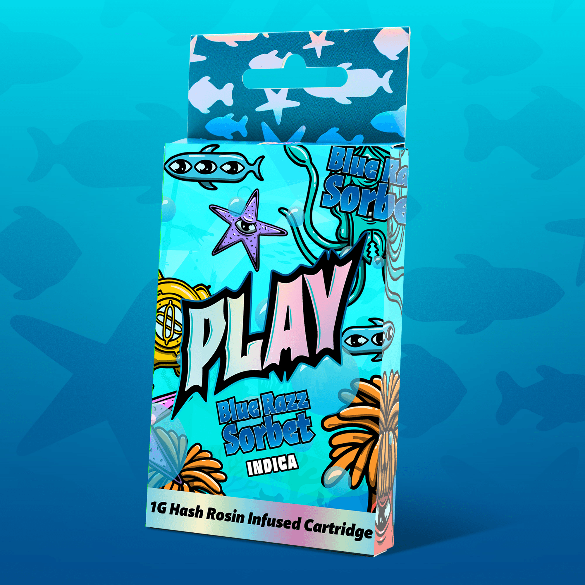 Play Cannabis Blue Razz Sorbet vape cartridge