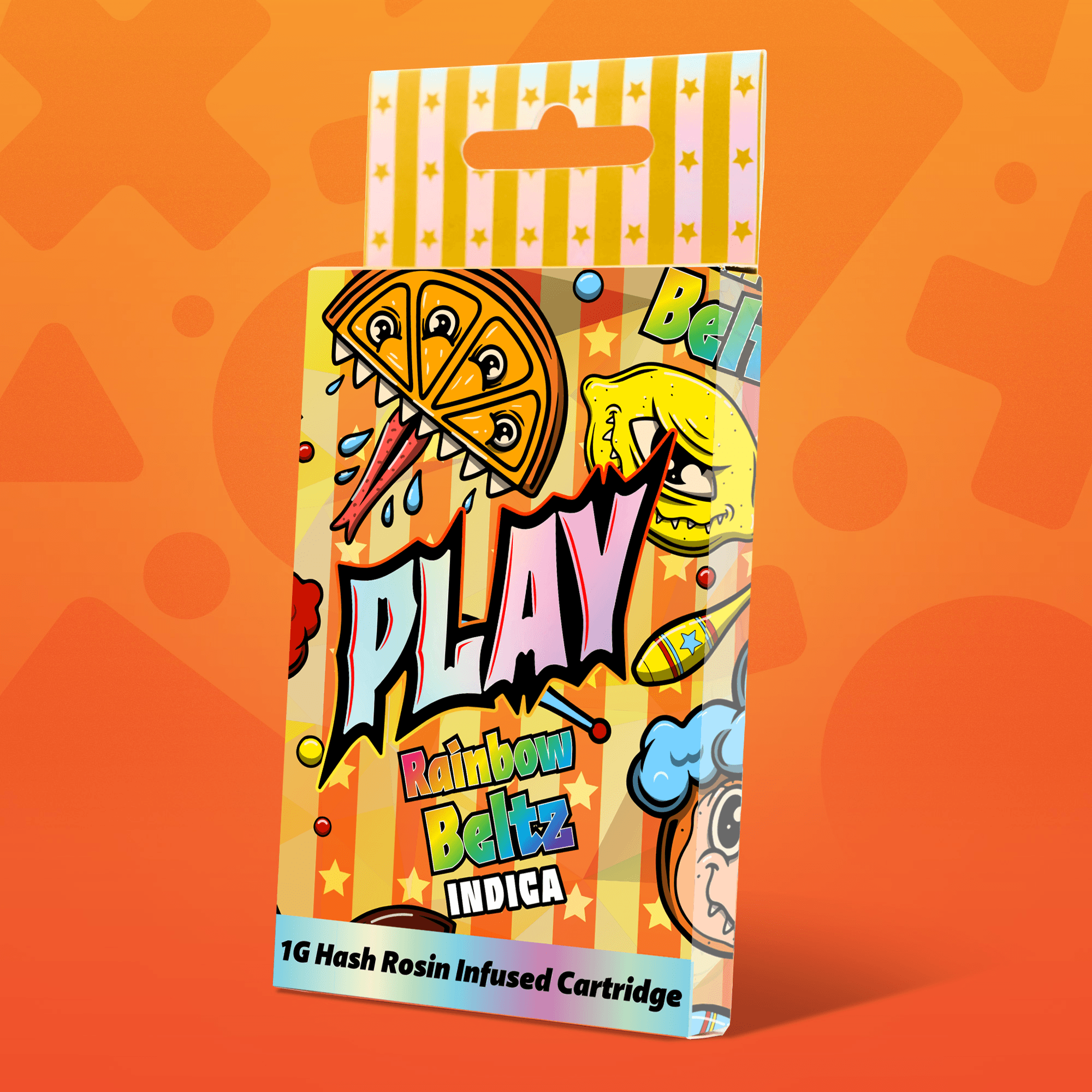 Play Cannabis Rainbow Belts Rosin Infused Distillate vape cartridge