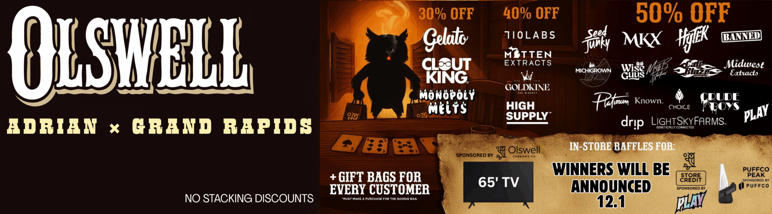 Traverse City olswell weed black friday deals, Kalkaska olswell black friday weed deals.