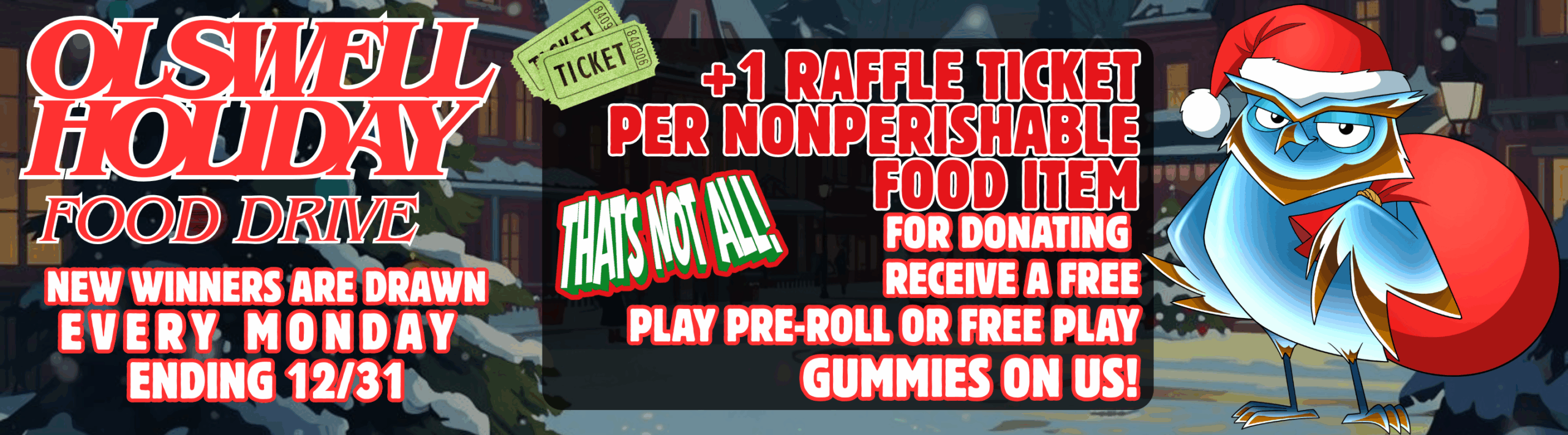 Olswell Cannabis Can Food Drive